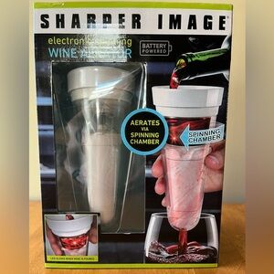 Electronic Spinning Wine Aerator by Sharper Image. New, excellent condition.